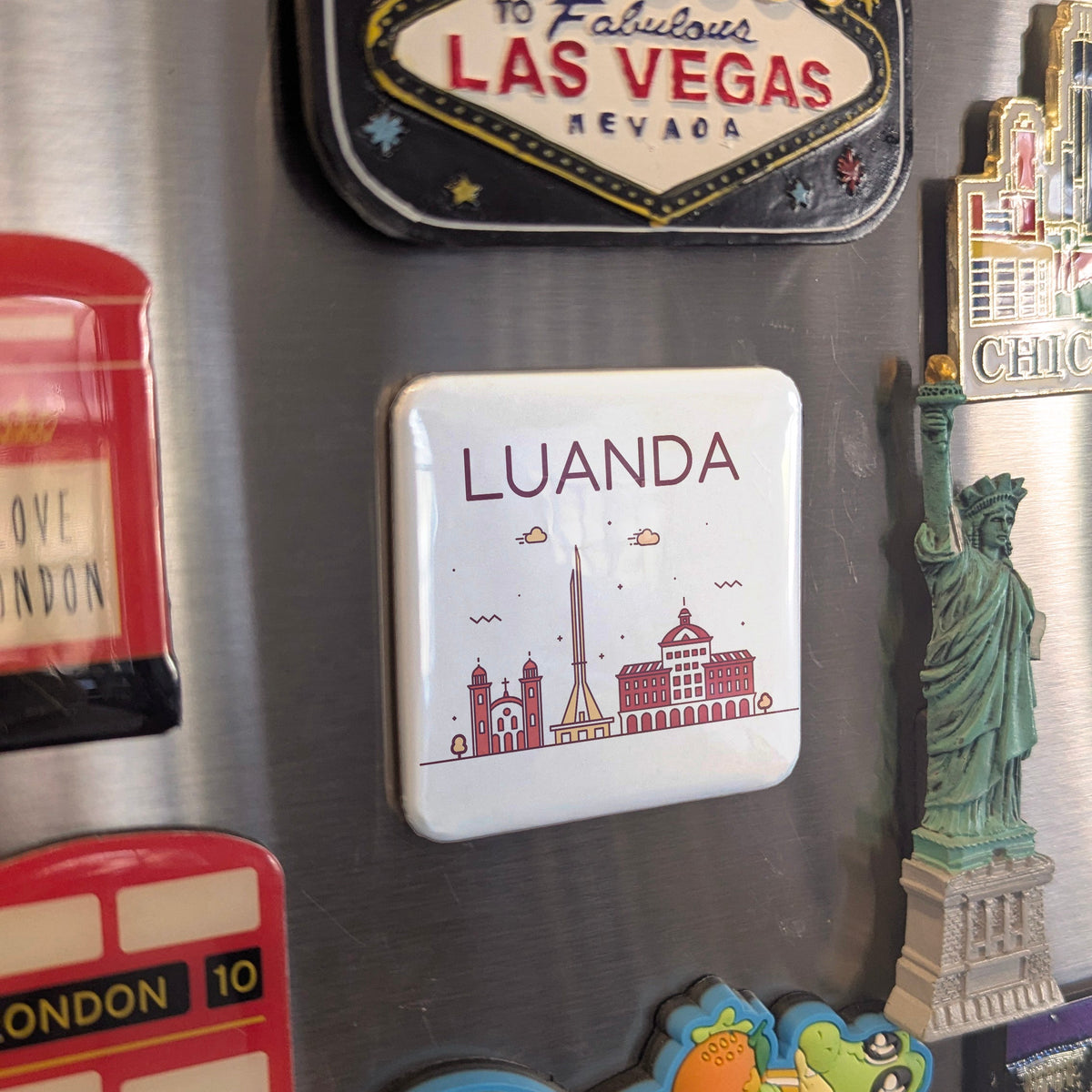 Luanda Angola Africa Magnet | Bay City Capital of the Atlantic Coast | 2x2 | Made in Canada