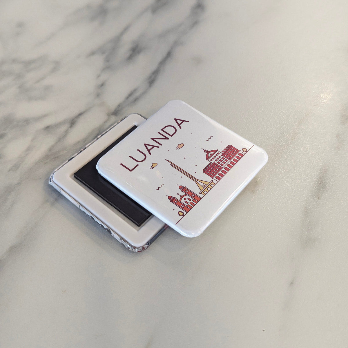 Luanda Angola Africa Magnet | Bay City Capital of the Atlantic Coast | 2x2 | Made in Canada