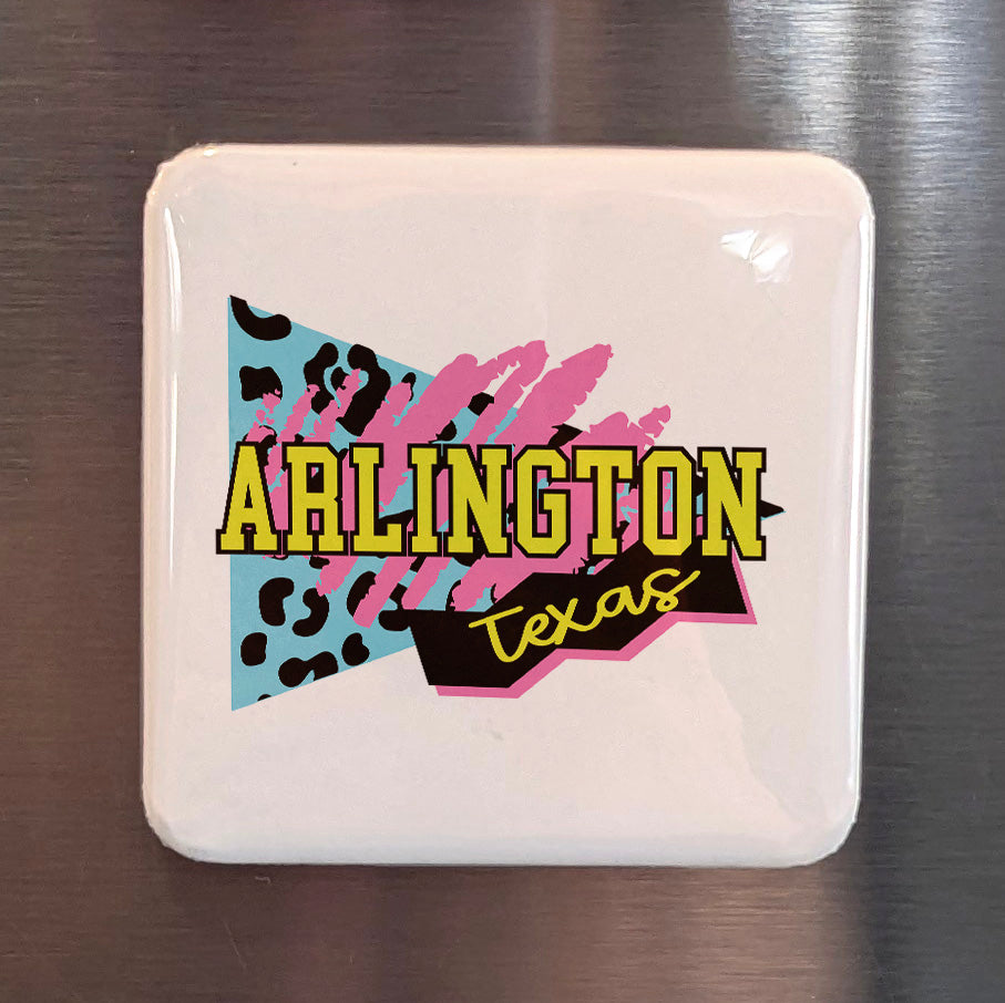 Arlington Texas Magnet | Retro Vibes | 2×2 | Made in Canada - PhiloPerse