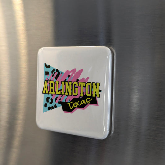 Arlington Texas Magnet | Retro Vibes | 2×2 | Made in Canada - PhiloPerse