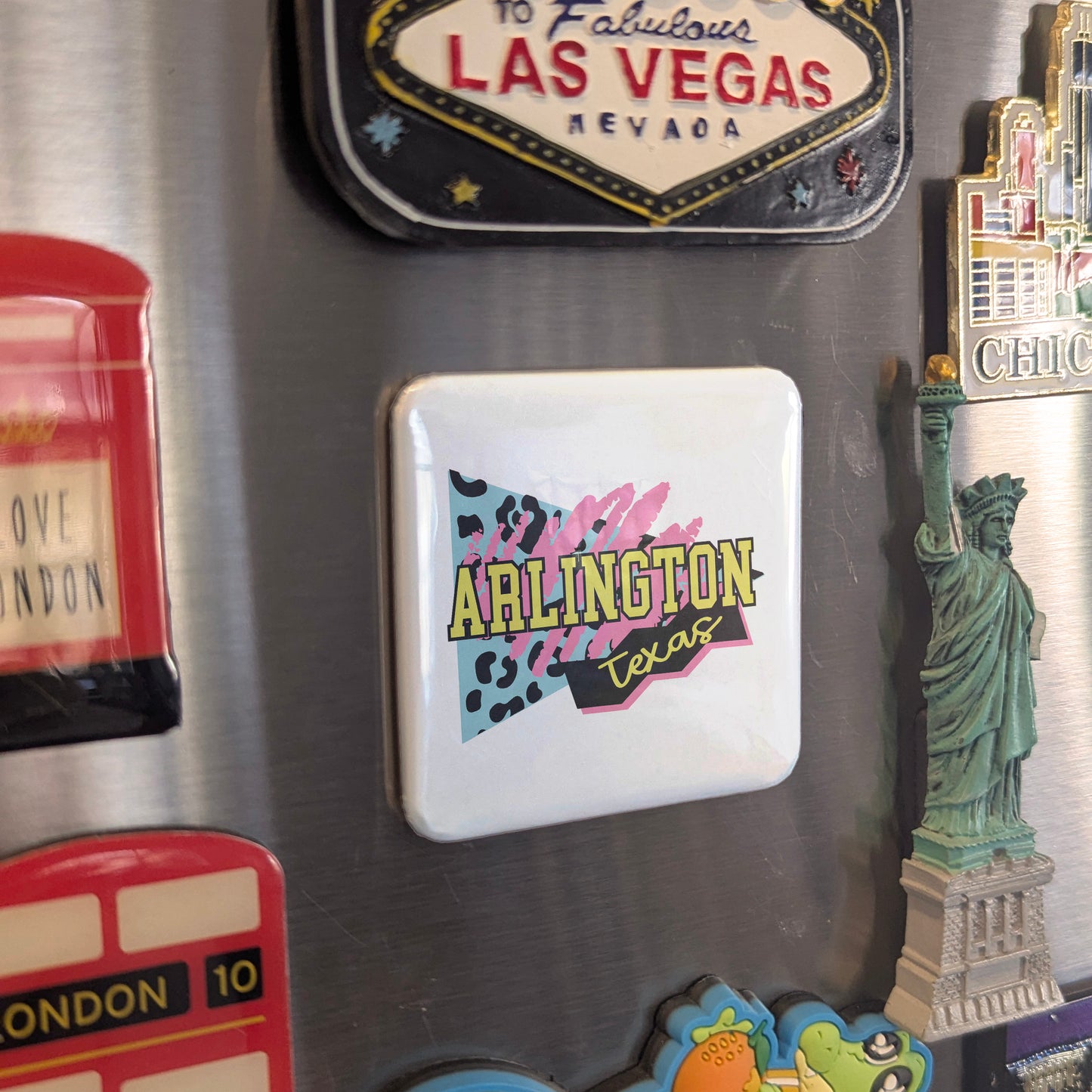 Arlington Texas Magnet | Retro Vibes | 2×2 | Made in Canada - PhiloPerse