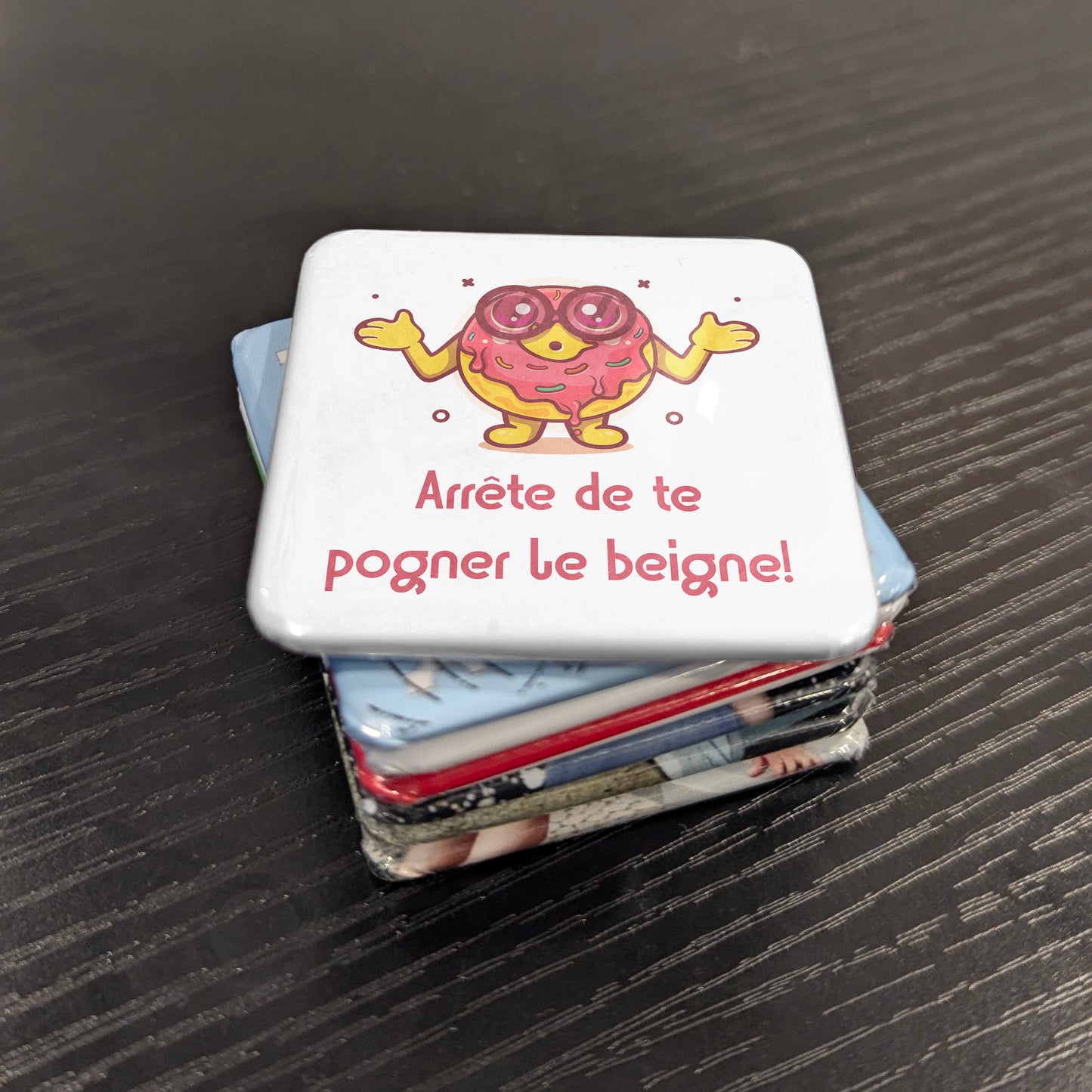 Arrête de te pogner le beigne! Fridge Magnet - PhiloPerse