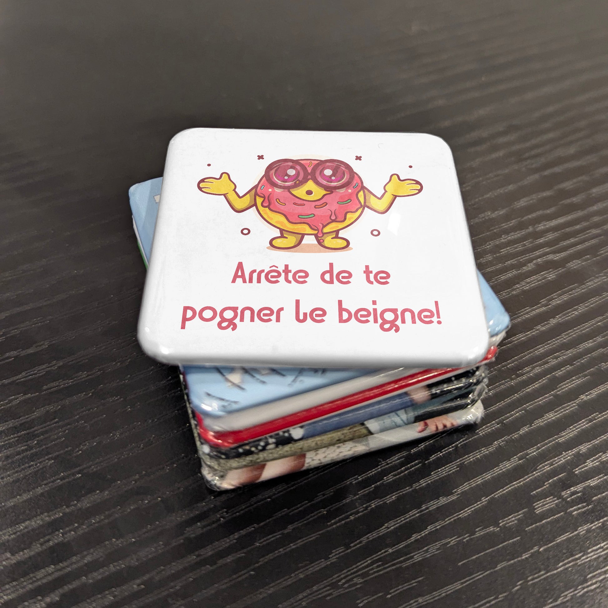 Arrête de te pogner le beigne! Fridge Magnet - PhiloPerse