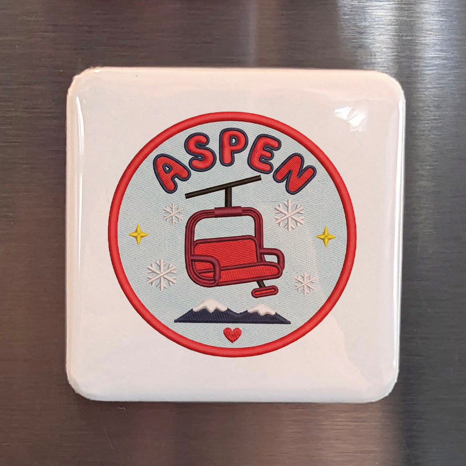 Aspen Colorado Magnet | Ski Capital of the Rockies | 2×2 | Made in Canada - PhiloPerse