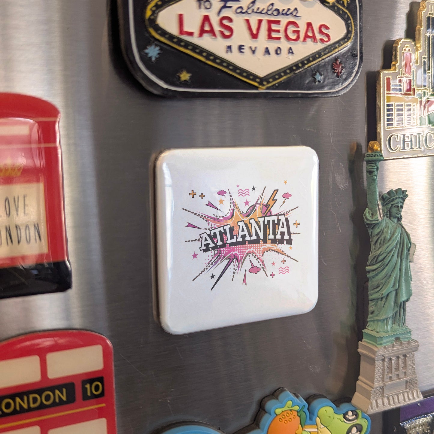 Atlanta Georgia Magnet | ATL Pop Art | 2×2 | Made in Canada - PhiloPerse