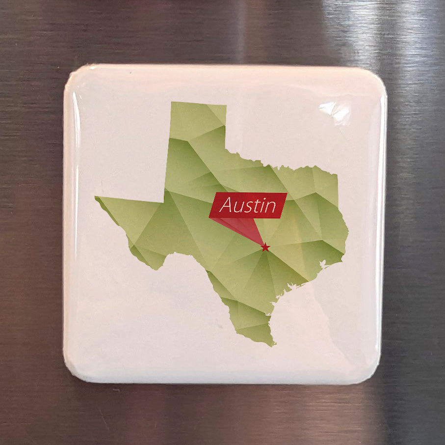 Austin Texas Magnet | Texas Capital | 2×2 | Made in Canada - PhiloPerse