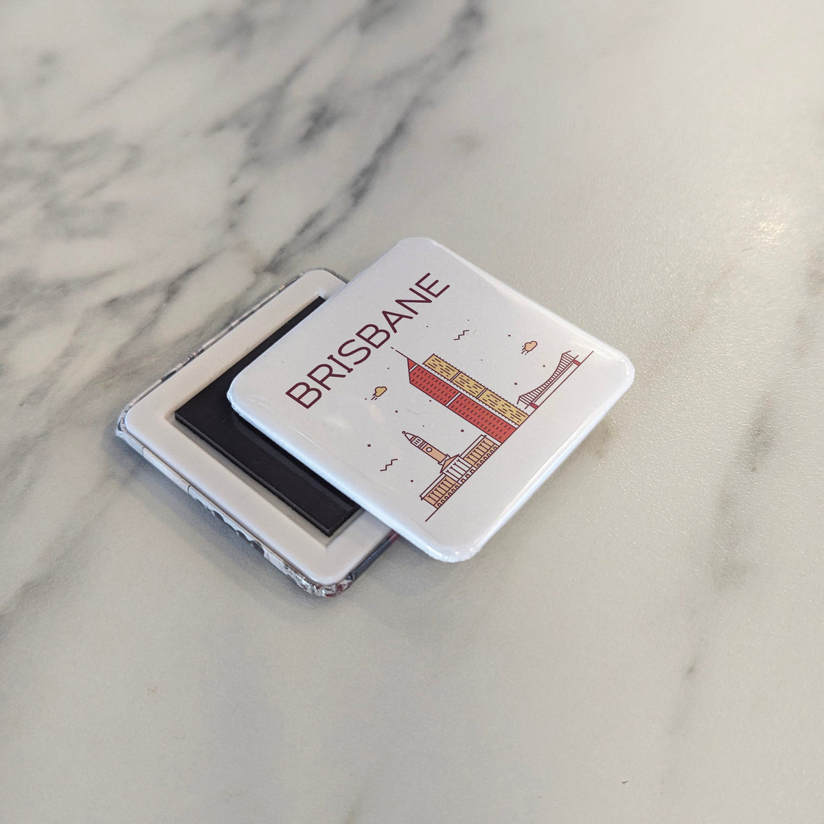 Brisbane Australia Oceania Magnet | River City of the Sunshine Coast | 2x2 | Made in Canada