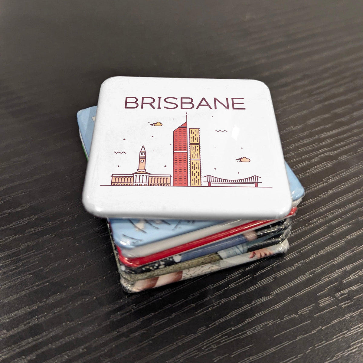 Brisbane Australia Oceania Magnet | River City of the Sunshine Coast | 2x2 | Made in Canada