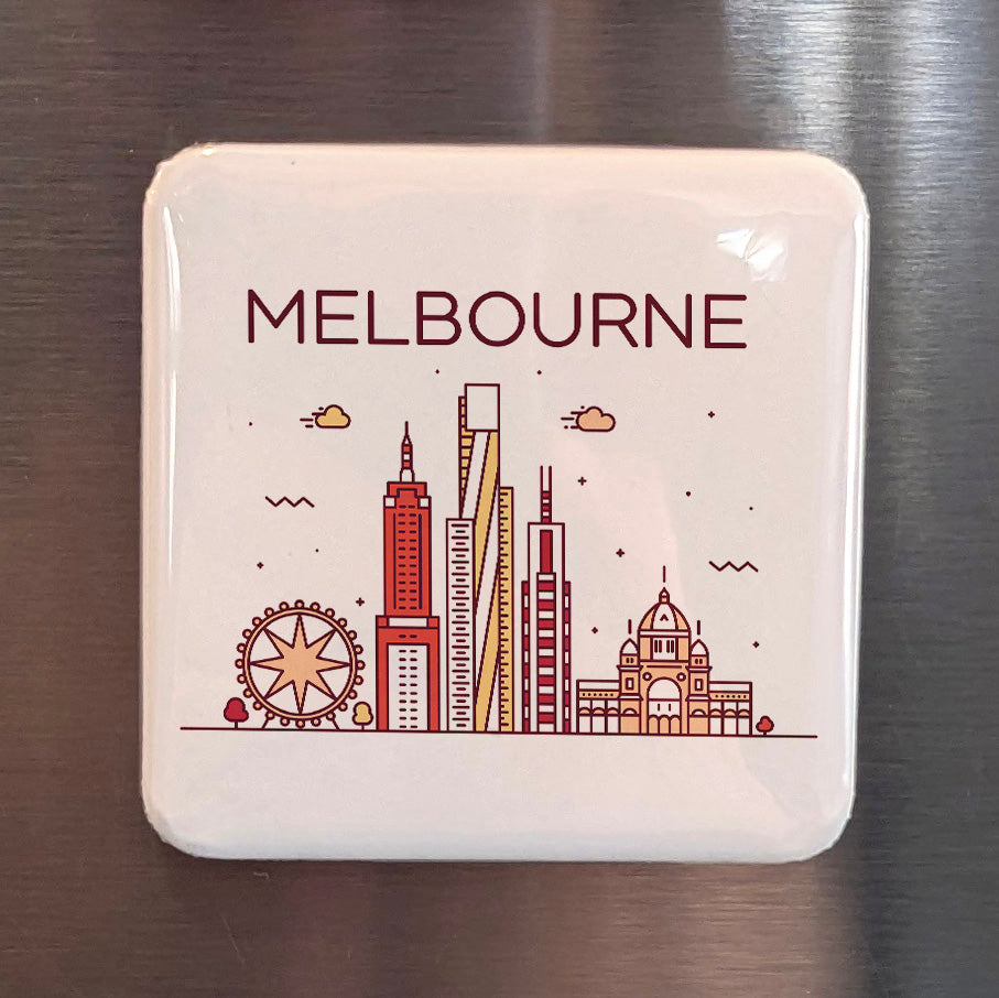 Melbourne Australia Oceania Magnet | Cultural Capital of the Southern Hemisphere | 2x2 | Made in Canada