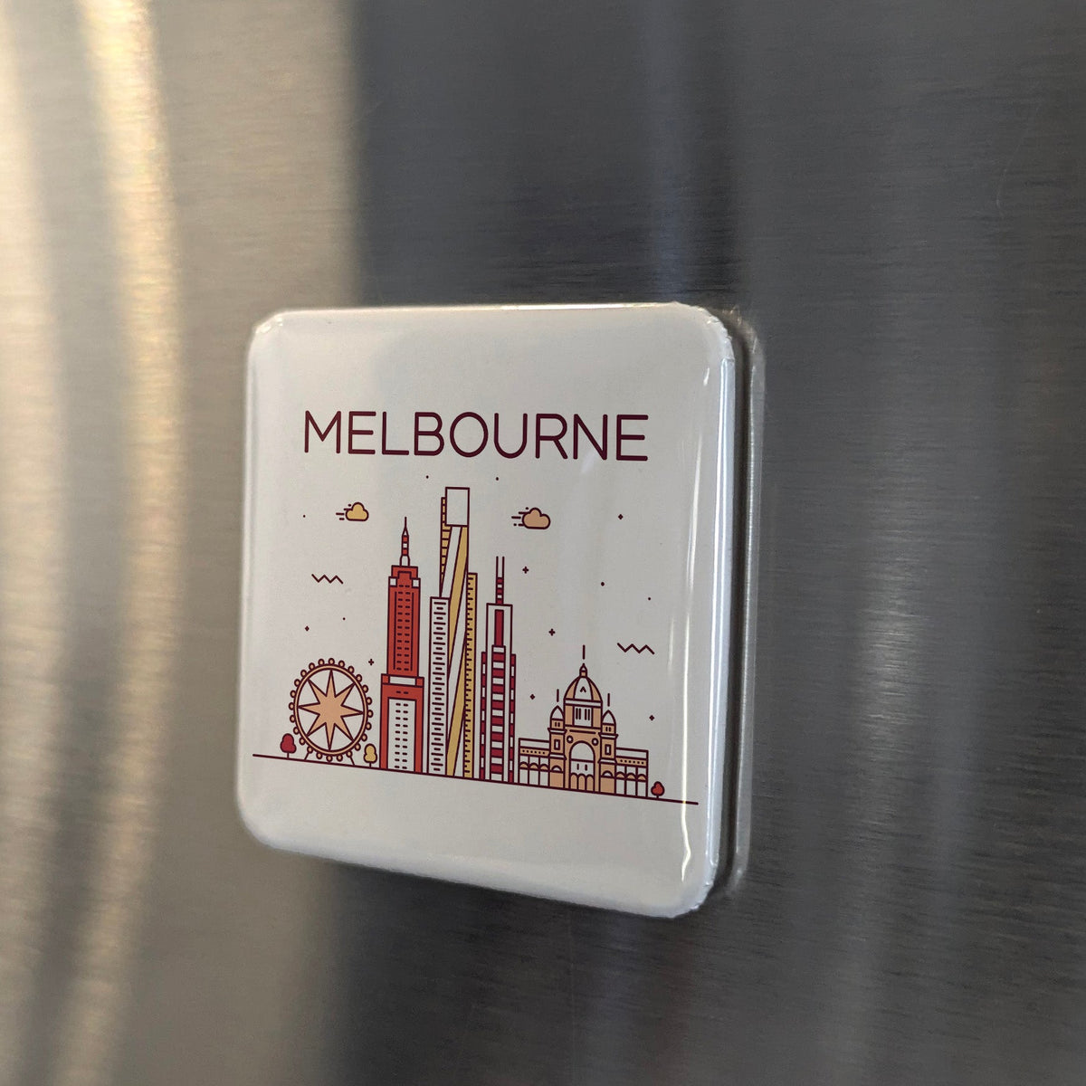 Melbourne Australia Oceania Magnet | Cultural Capital of the Southern Hemisphere | 2x2 | Made in Canada
