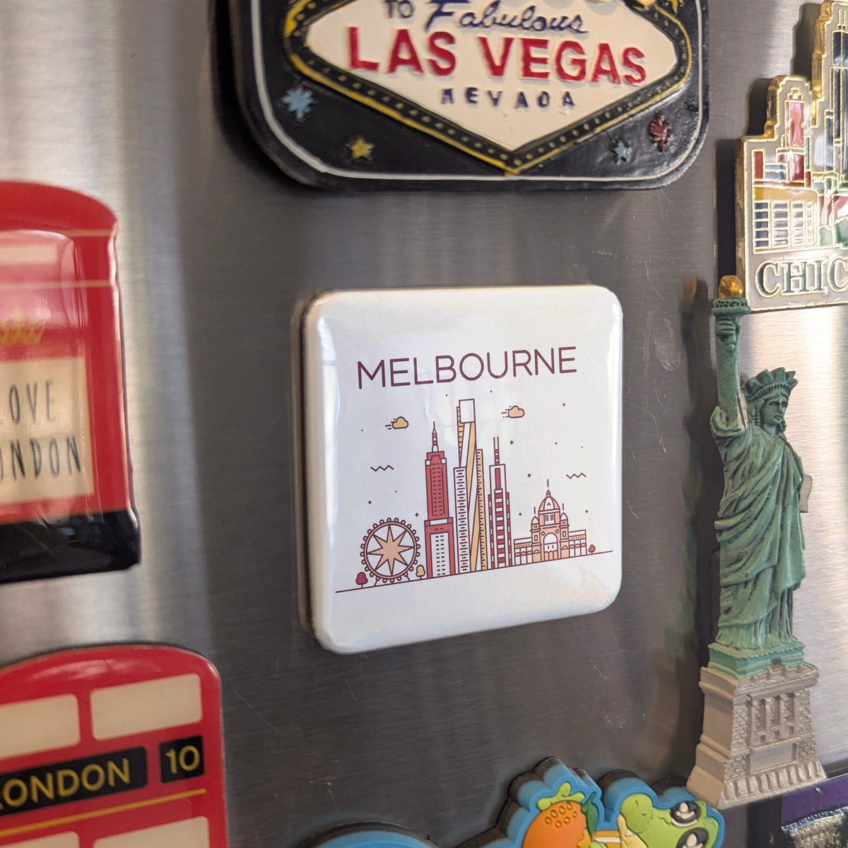 Melbourne Australia Oceania Magnet | Cultural Capital of the Southern Hemisphere | 2x2 | Made in Canada