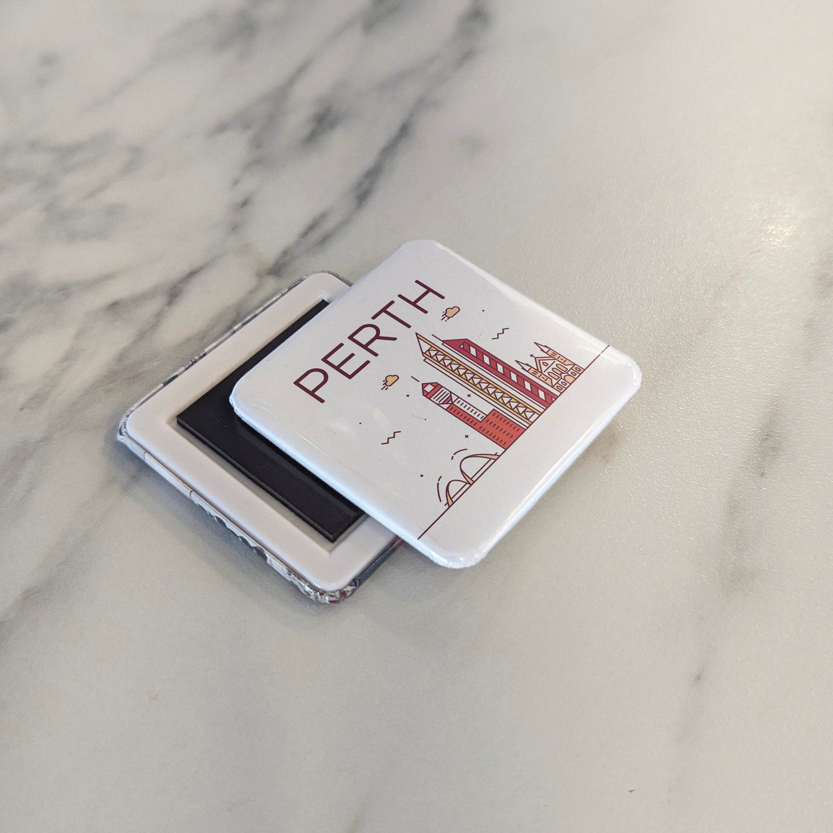 Perth Australia Oceania Magnet | Sunniest City on the Indian Ocean | 2x2 | Made in Canada