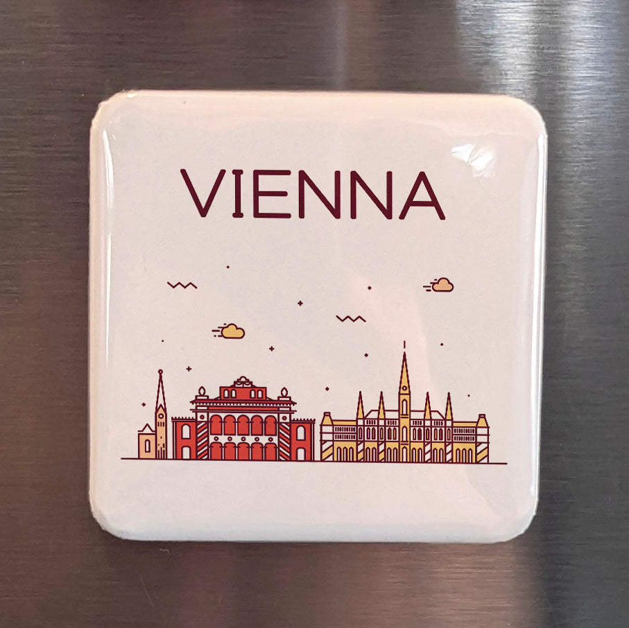 Vienna Austria Magnet | Imperial Capital of the Habsburg Danube | 2x2 | Made in Canada
