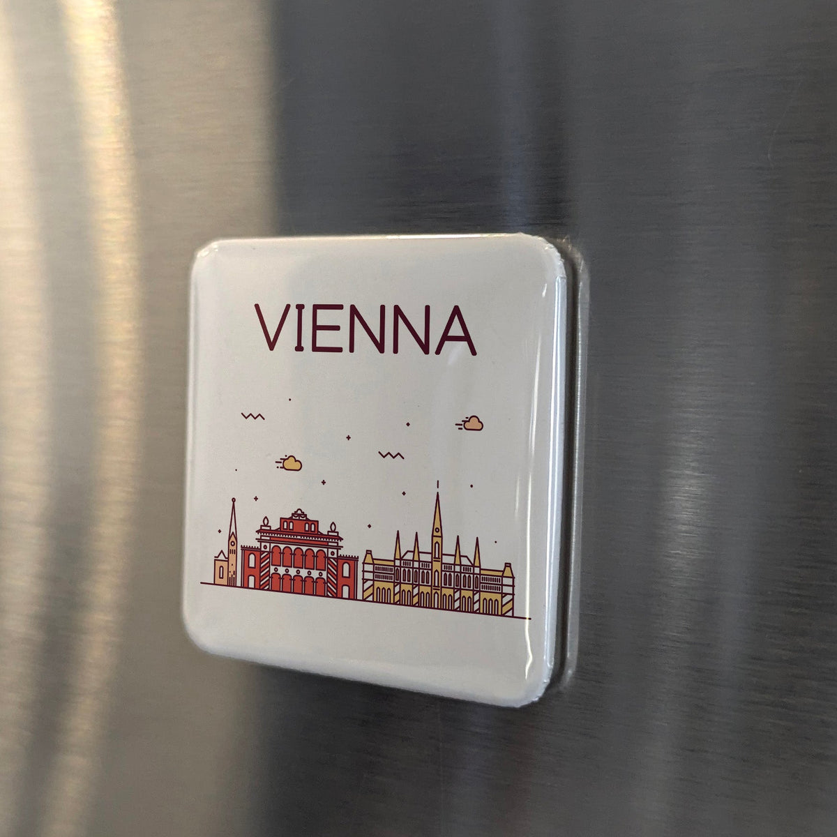 Vienna Austria Magnet | Imperial Capital of the Habsburg Danube | 2x2 | Made in Canada