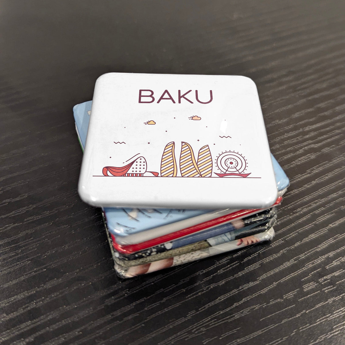 Baku Azerbaijan Asia Magnet | City of Winds on the Caspian Shore | 2x2 | Made in Canada