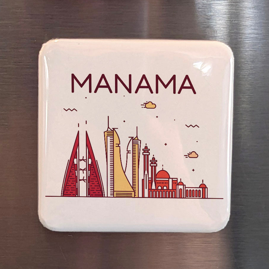 Manama Bahrain Asia Magnet | Pearl of the Persian Gulf | 2x2 | Made in Canada