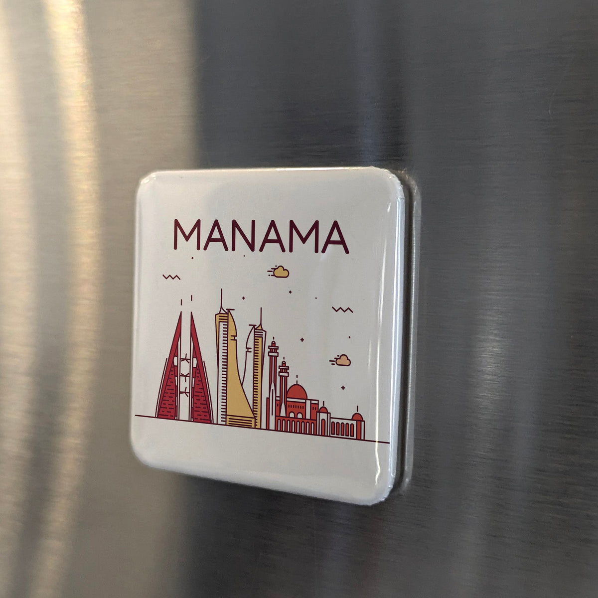 Manama Bahrain Asia Magnet | Pearl of the Persian Gulf | 2x2 | Made in Canada
