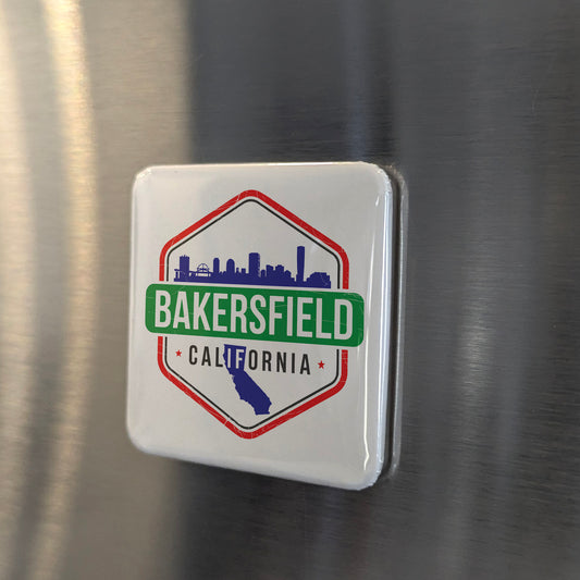 Bakersfield California Magnet | City Skyline | 2×2 | Made in Canada - PhiloPerse