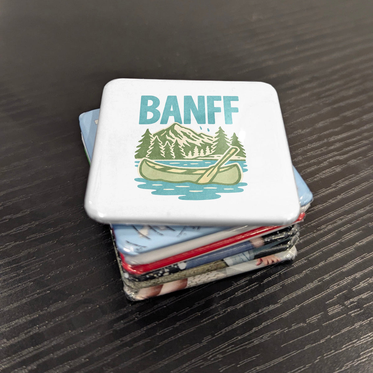 Banff Alberta Magnet | Rocky Mountain Skyline | 2x2 | PhiloPerse - PhiloPerse