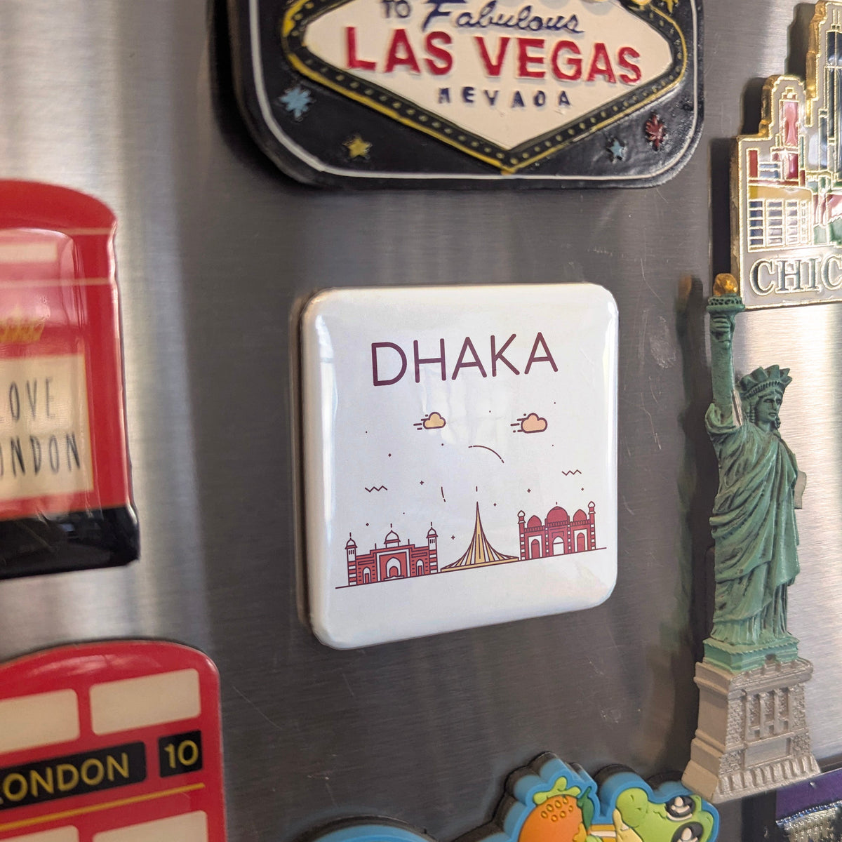 Dhaka Bangladesh Asia Magnet | River City of the Bengal Delta | 2x2 | Made in Canada