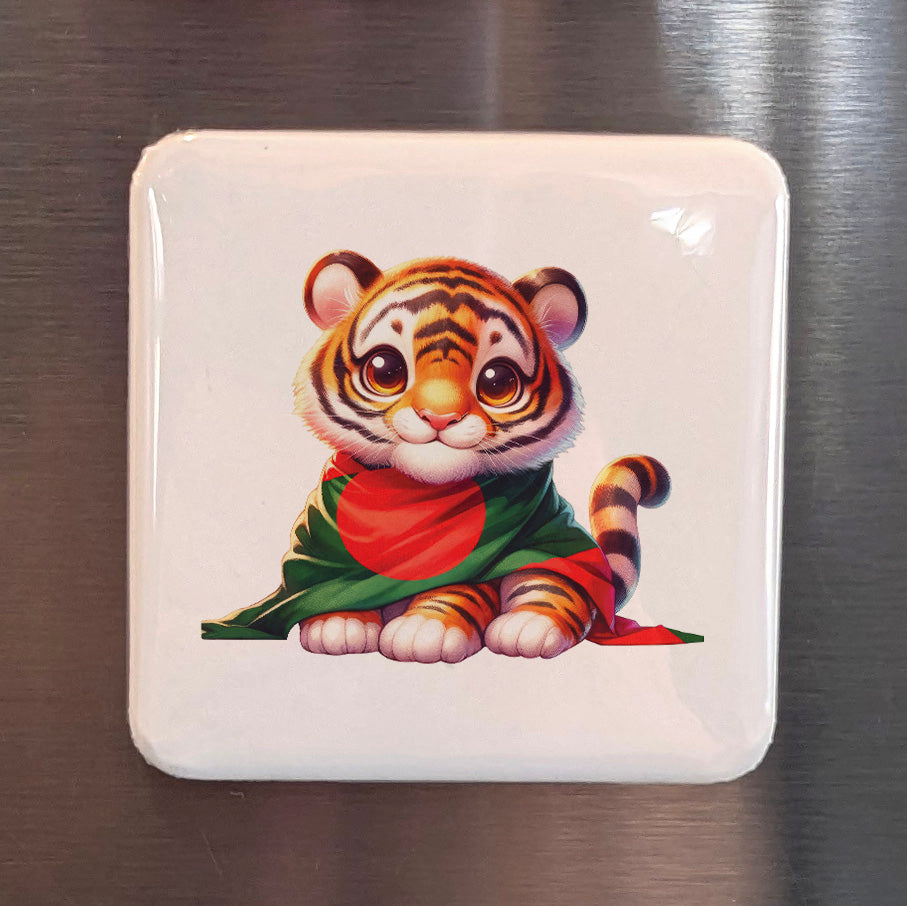 Bangladesh Asia Magnet | Bengal Tiger of the Sundarbans | 2x2 | Made in Canada