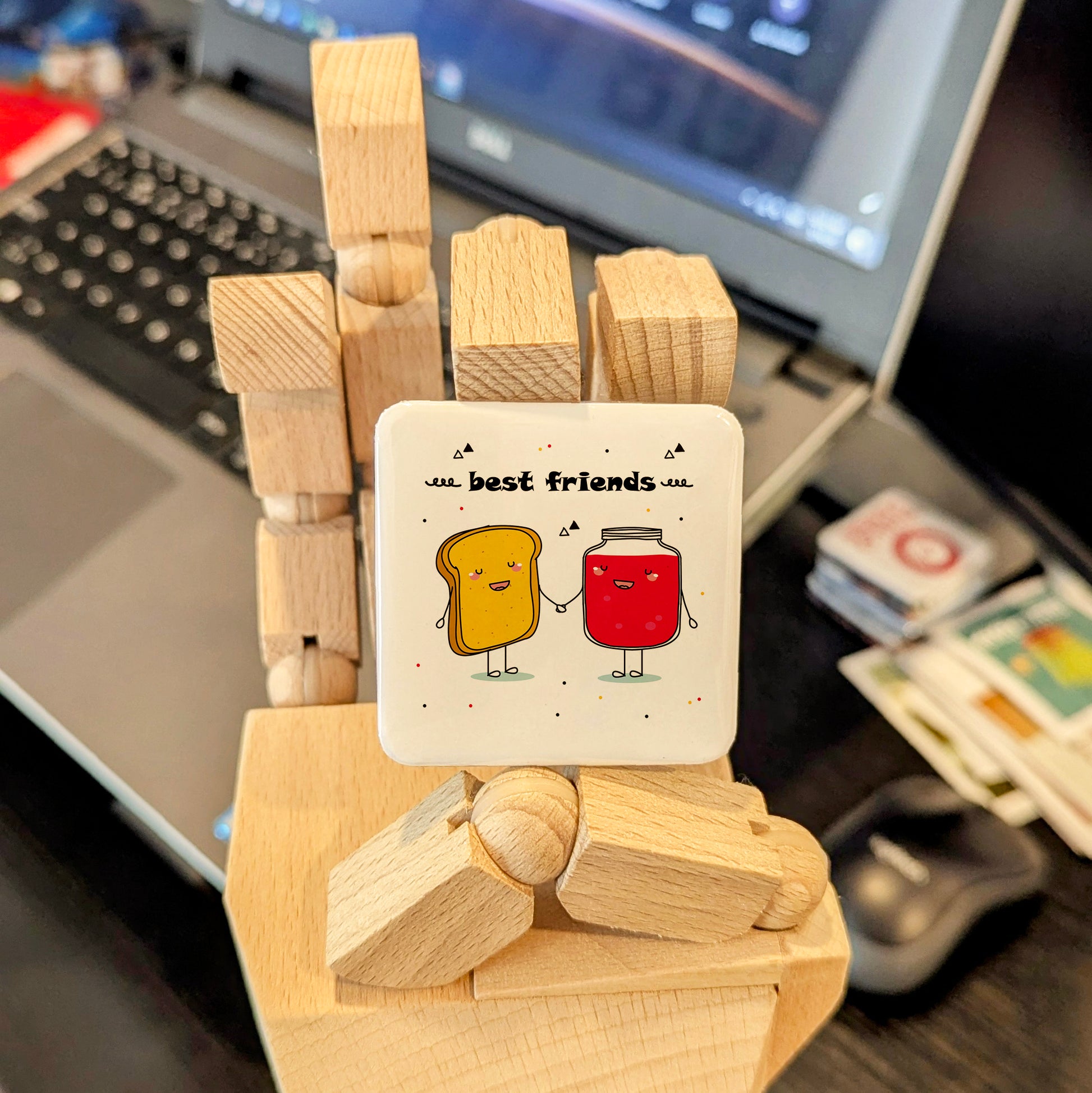 Best Friends like Bread and Jam Fridge Magnet - PhiloPerse