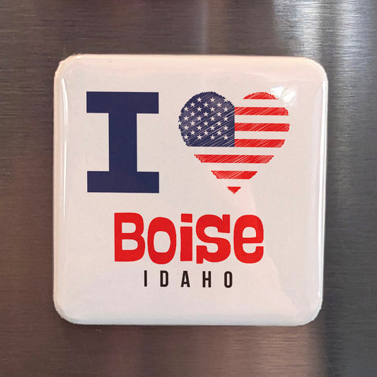Boise Idaho Magnet | Iconic Sign & Palm Trees | 2×2 | Made in Canada - PhiloPerse