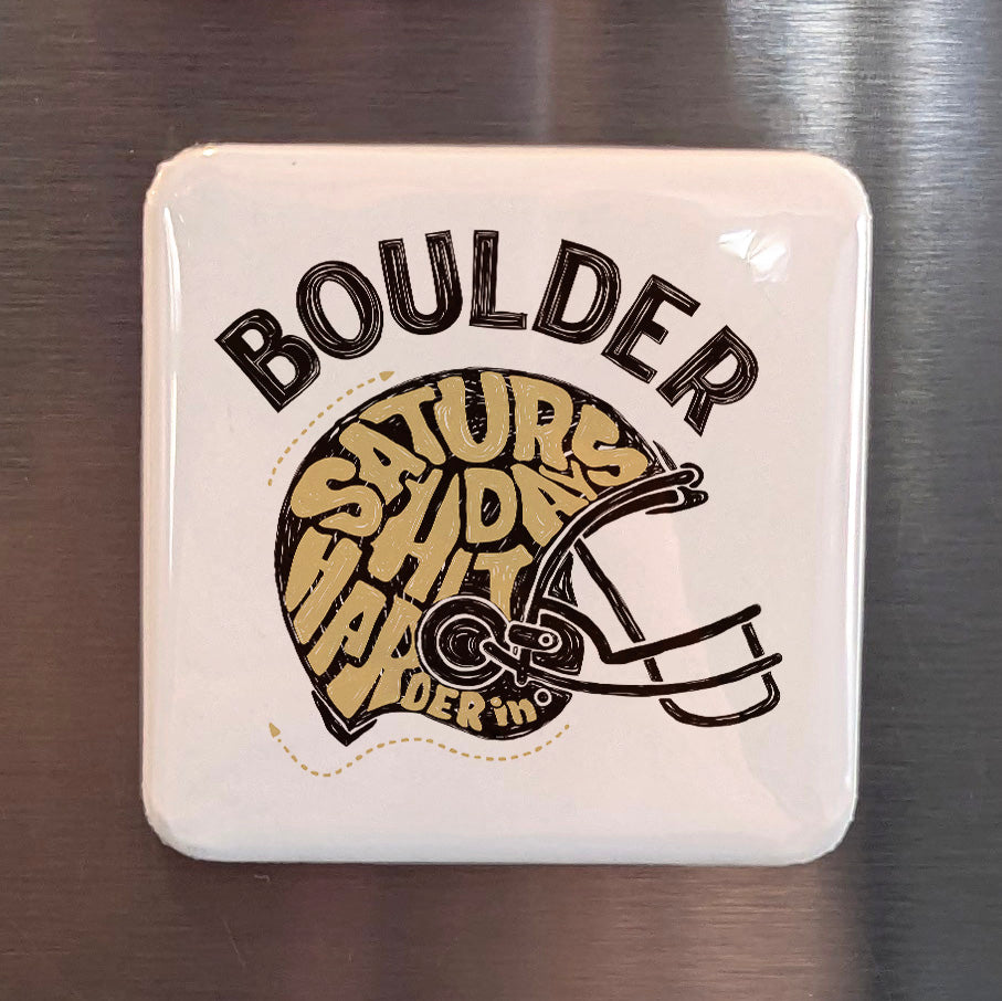 Boulder Colorado Magnet | Saturday Habit | 2×2 | Made in Canada - PhiloPerse