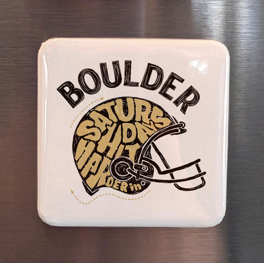 Boulder Colorado Magnet | Saturday Habit | 2×2 | Made in Canada - PhiloPerse
