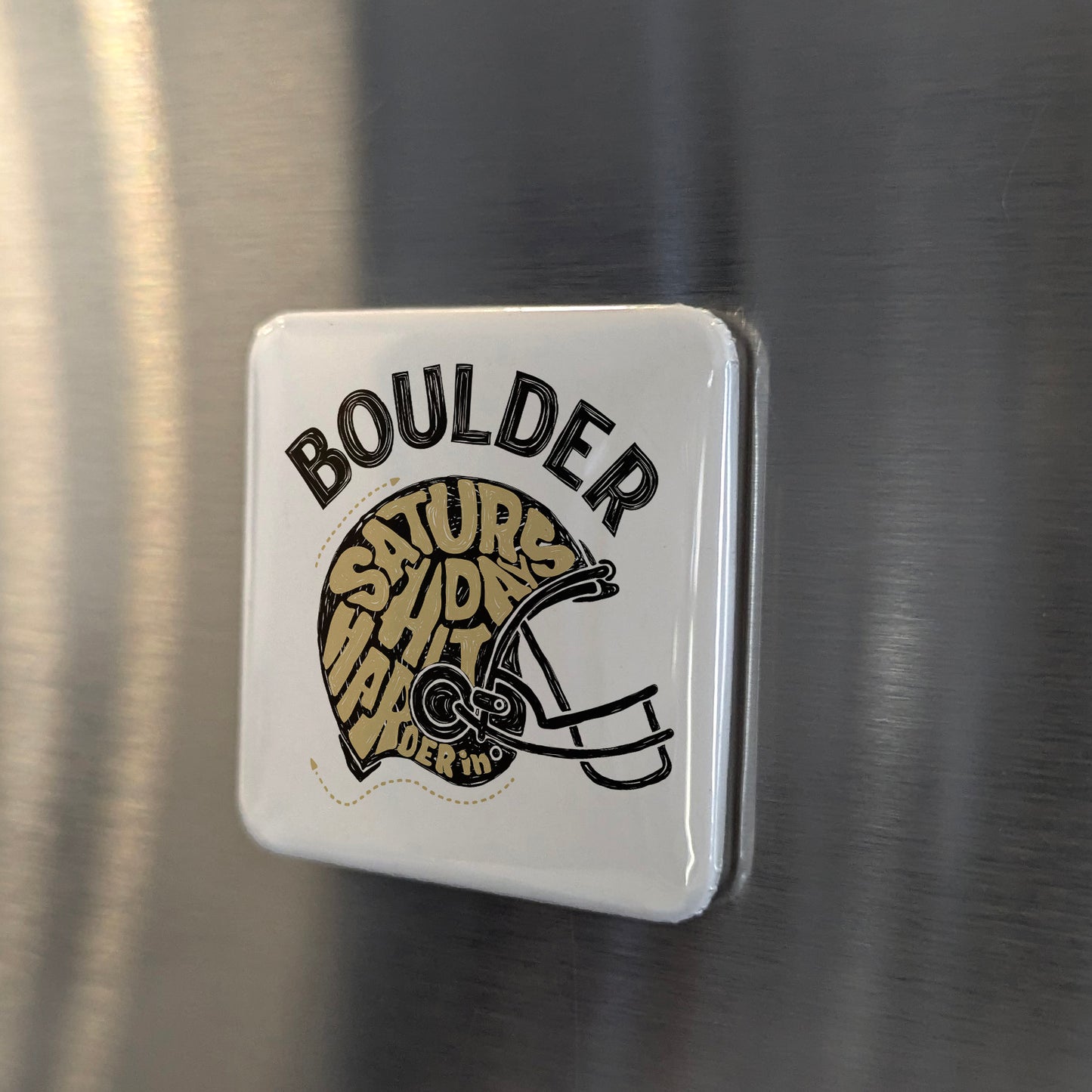 Boulder Colorado Magnet | Saturday Habit | 2×2 | Made in Canada - PhiloPerse