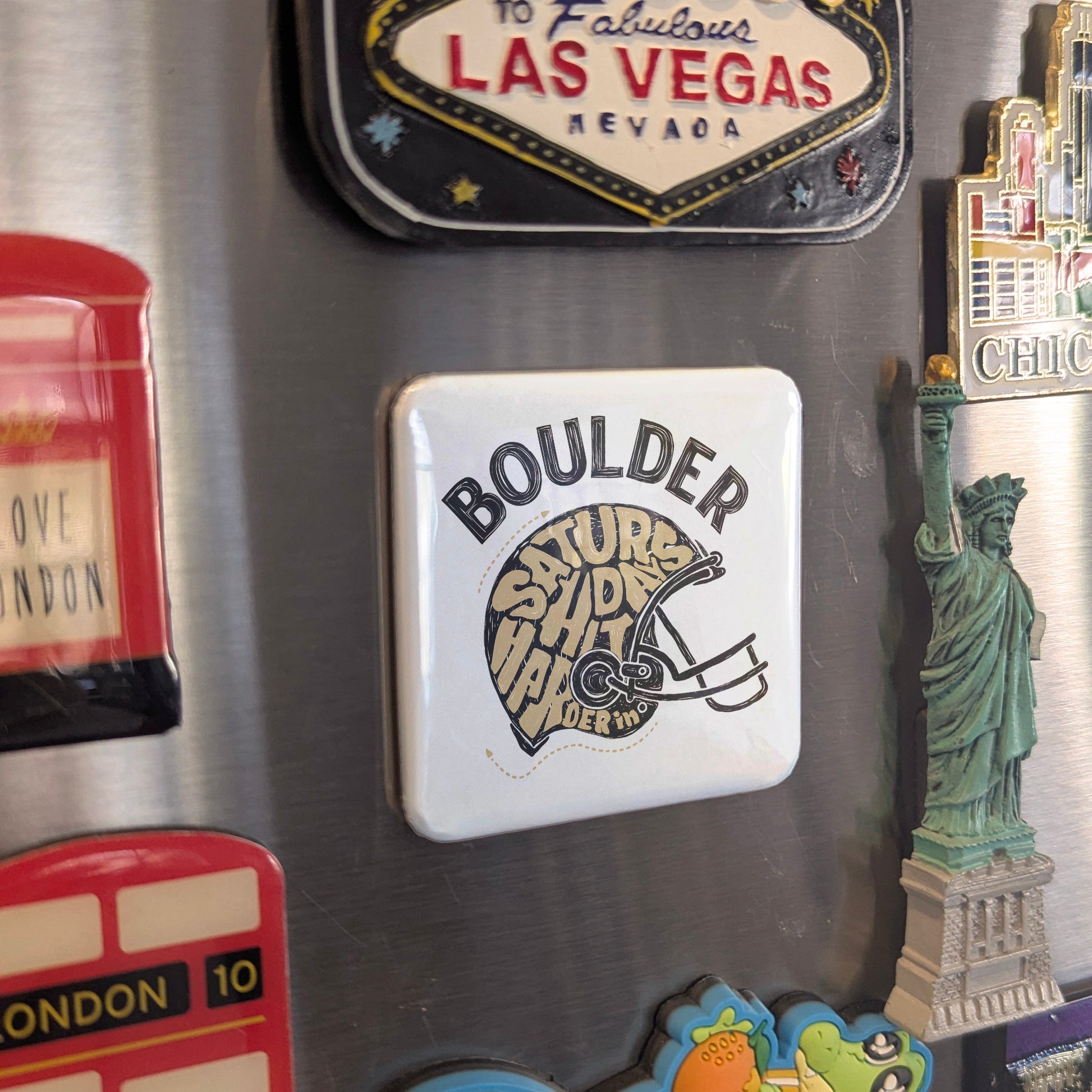 Boulder Colorado Magnet | Saturday Habit | 2×2 | Made in Canada - PhiloPerse