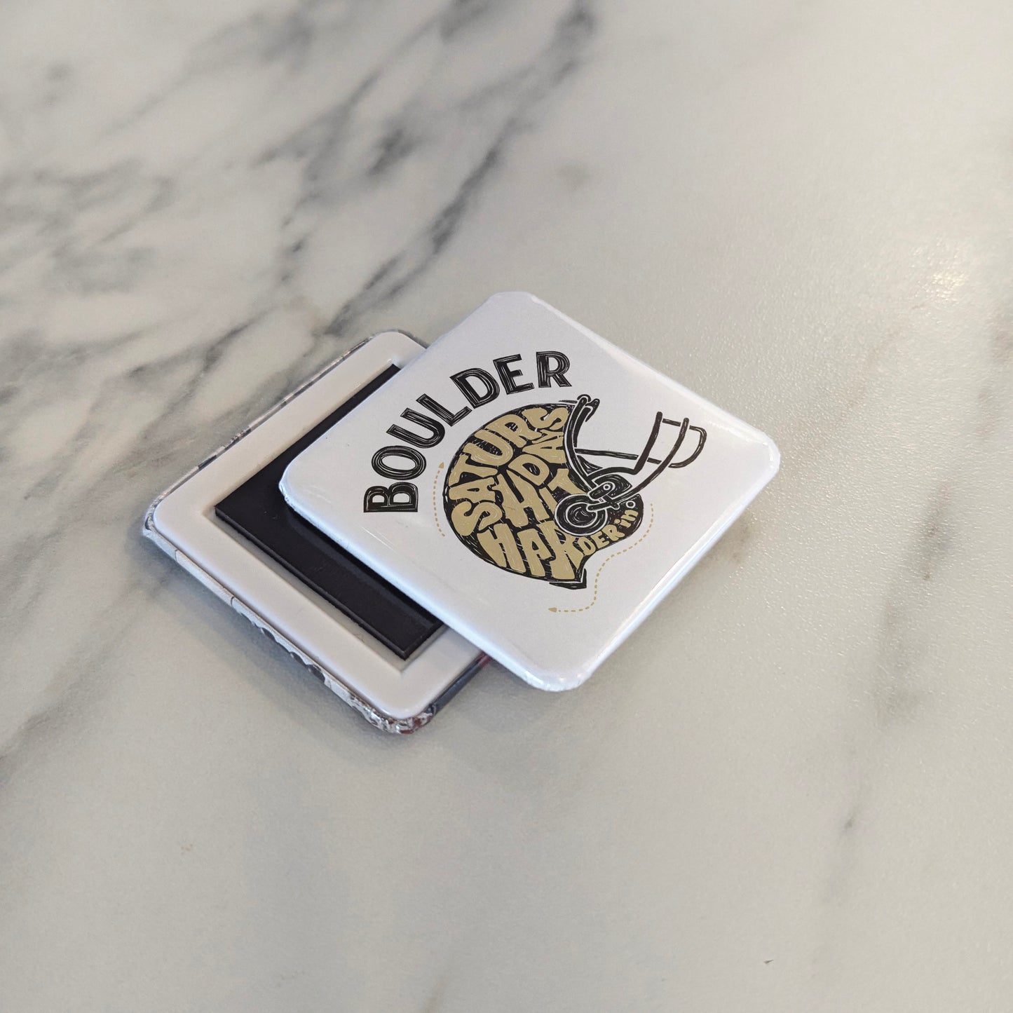 Boulder Colorado Magnet | Saturday Habit | 2×2 | Made in Canada - PhiloPerse