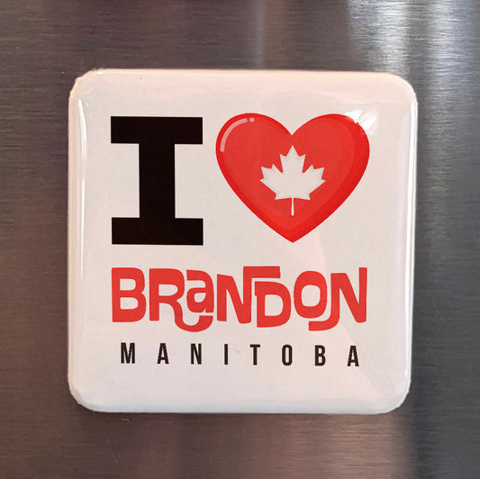 Brandon Manitoba Magnet | Wheat City | 2x2 | Made in Canada - PhiloPerse