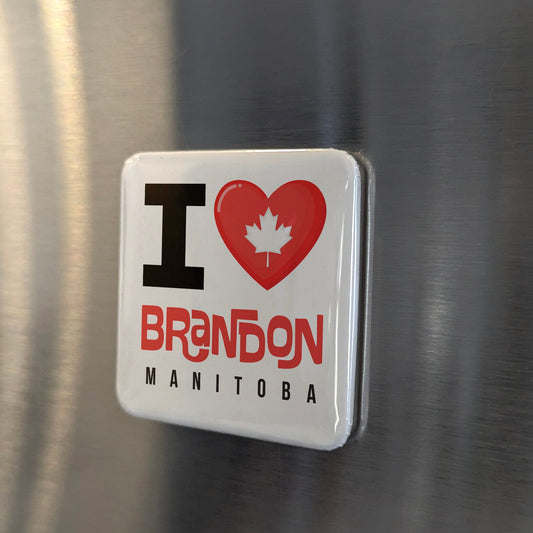 Brandon Manitoba Magnet | Wheat City | 2x2 | Made in Canada - PhiloPerse