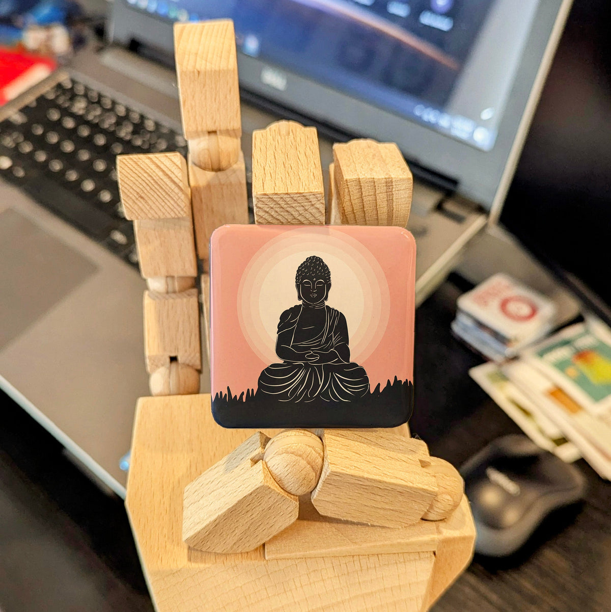 Asia Magnet | Buddha Enlightenment of the Lotus Tradition | 2x2 | Made in Canada