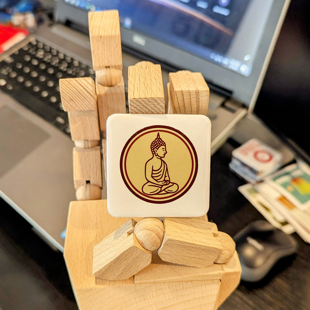 Asia Magnet | Buddha Vintage Serenity of the Ancient East | 2x2 | Made in Canada