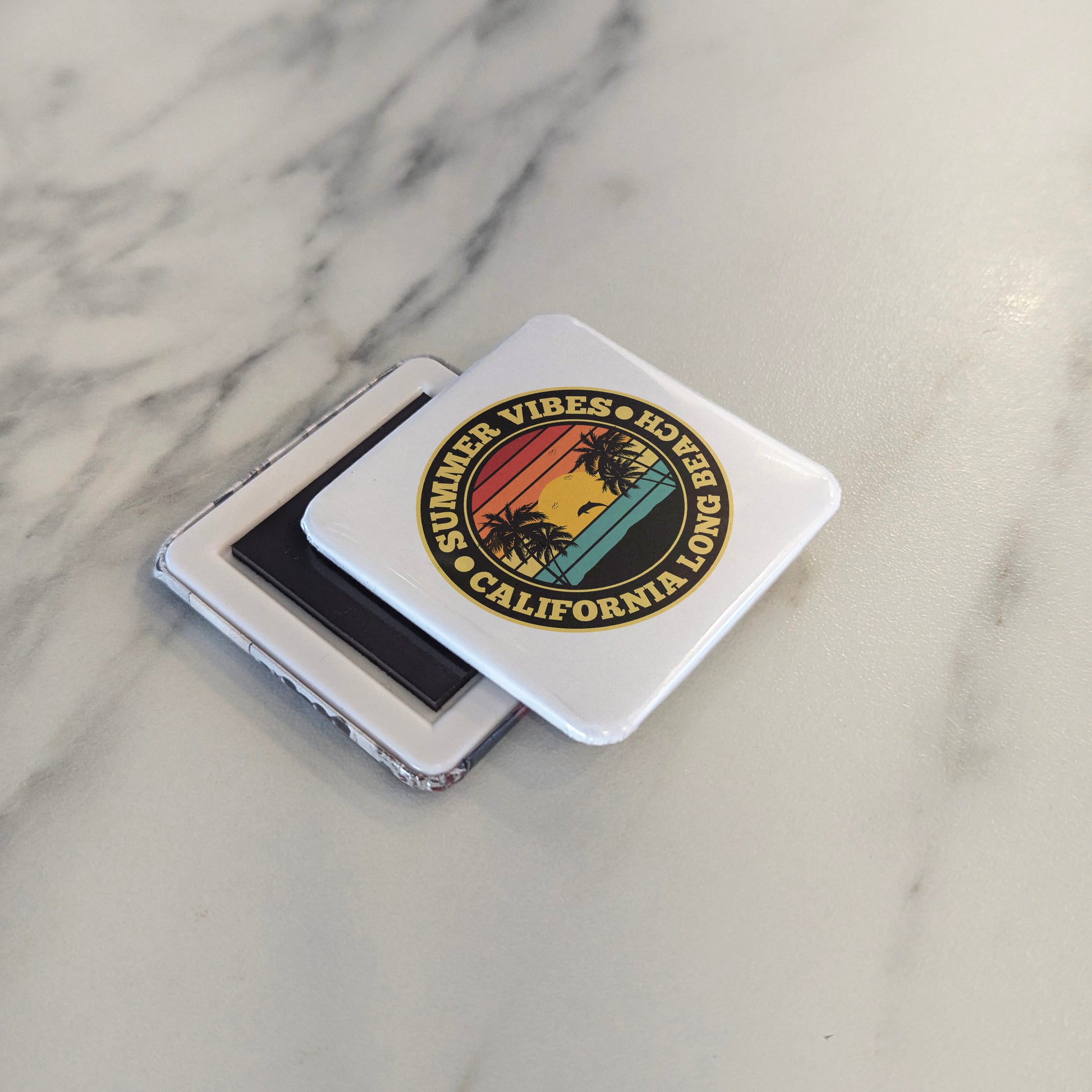 Long Beach California Magnet | Summer Vibes | 2×2 | Made in Canada - PhiloPerse