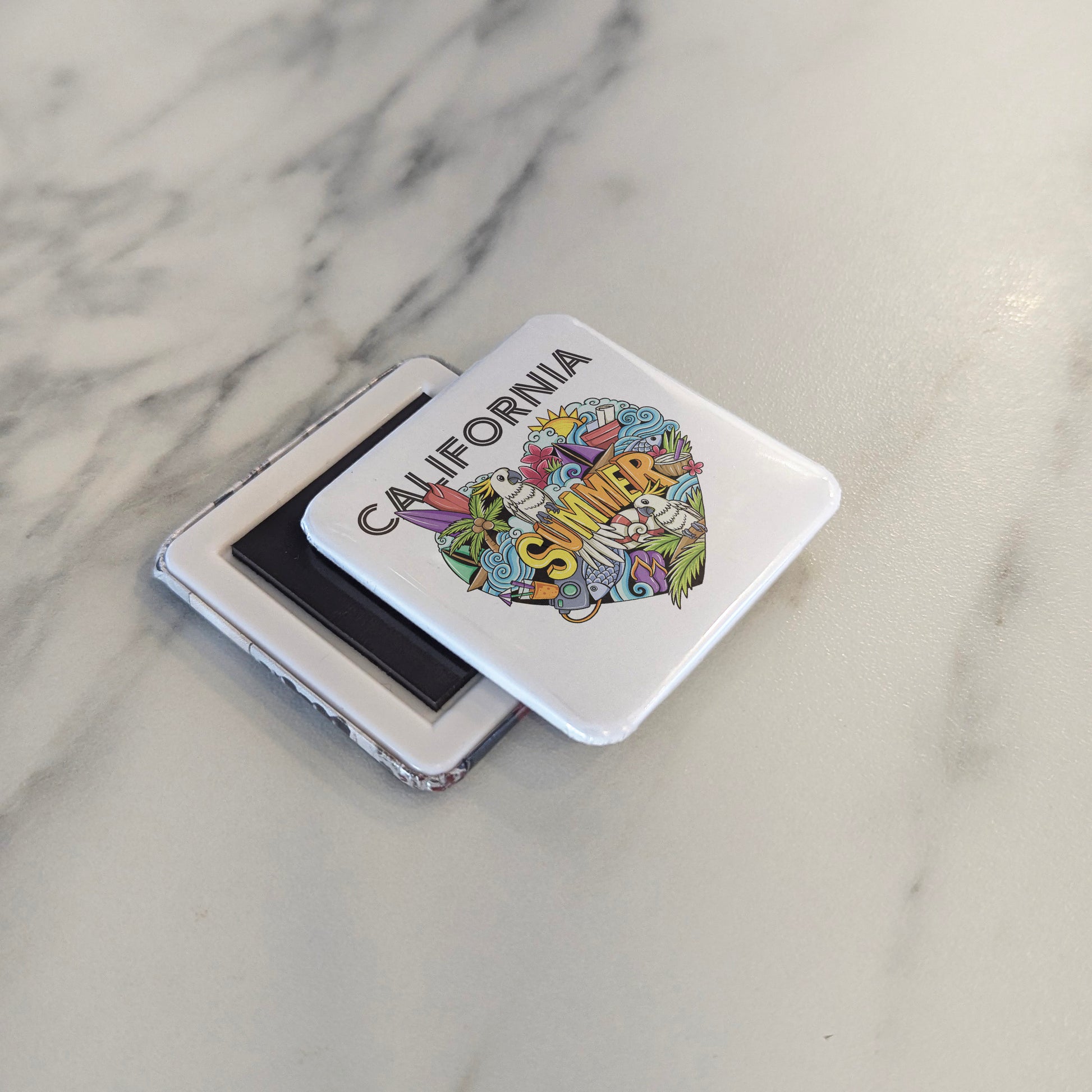 California Magnet | California Summer Heart | 2×2 | Made in Canada - PhiloPerse