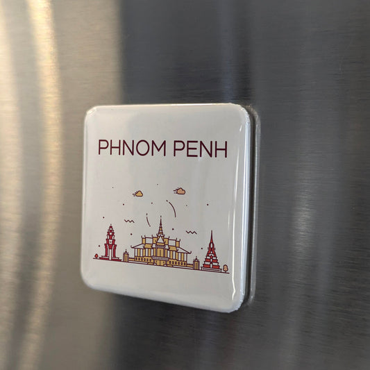 Phnom Penh Cambodia Asia Magnet | Pearl of the Mekong | 2x2 | Made in Canada