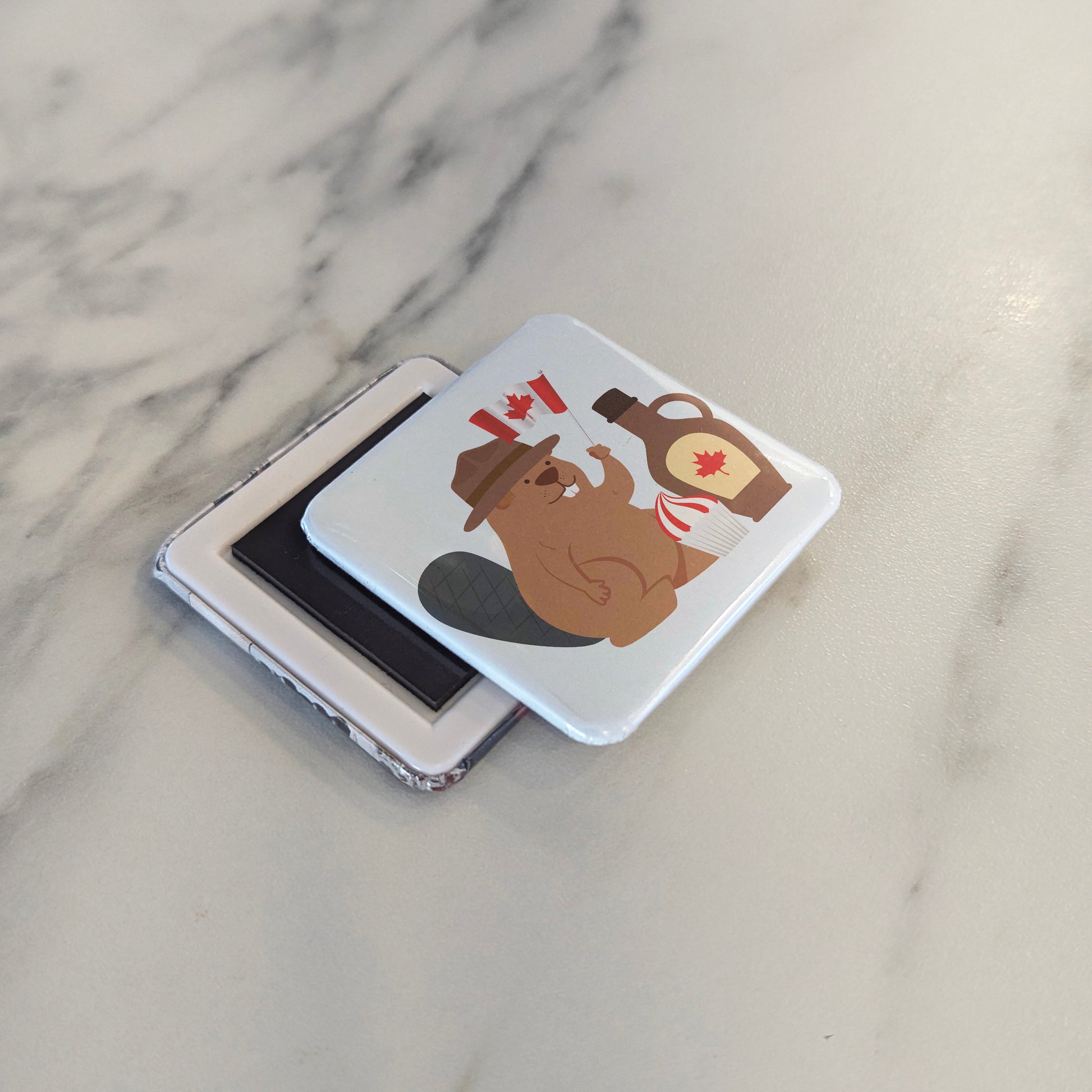Beaver with Maple Syrup Fridge Magnet - PhiloPerse