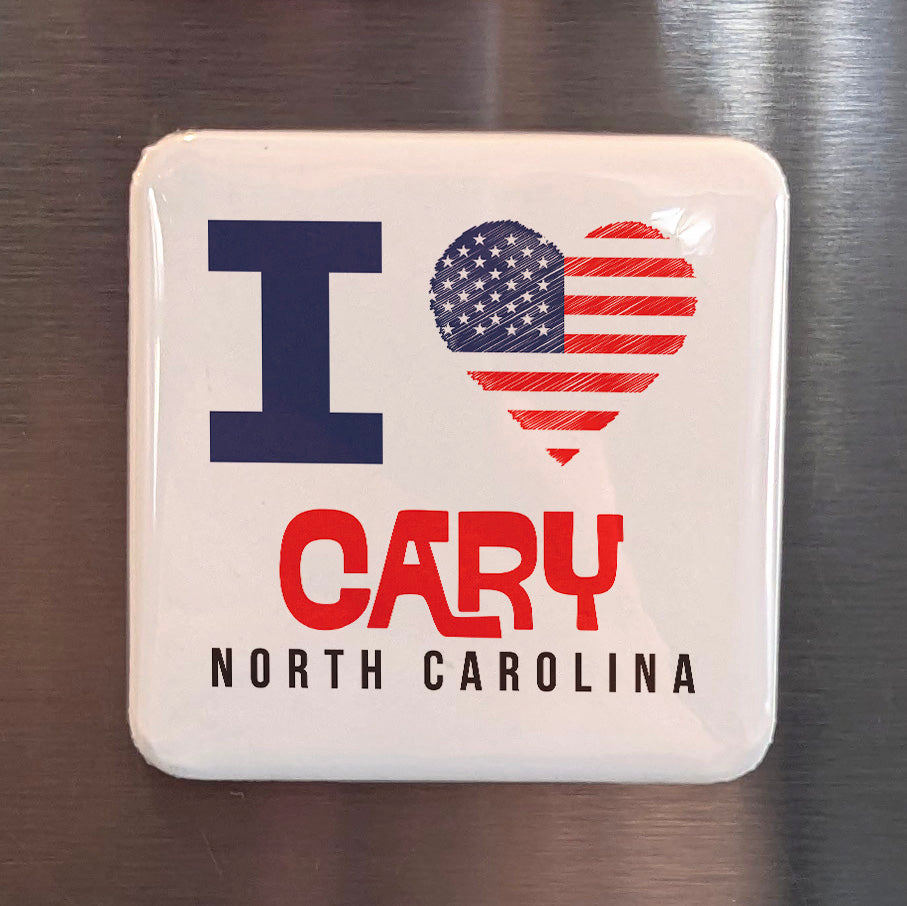Cary North Carolina Magnet | Research Triangle Pride | 2×2 | Made in Canada - PhiloPerse