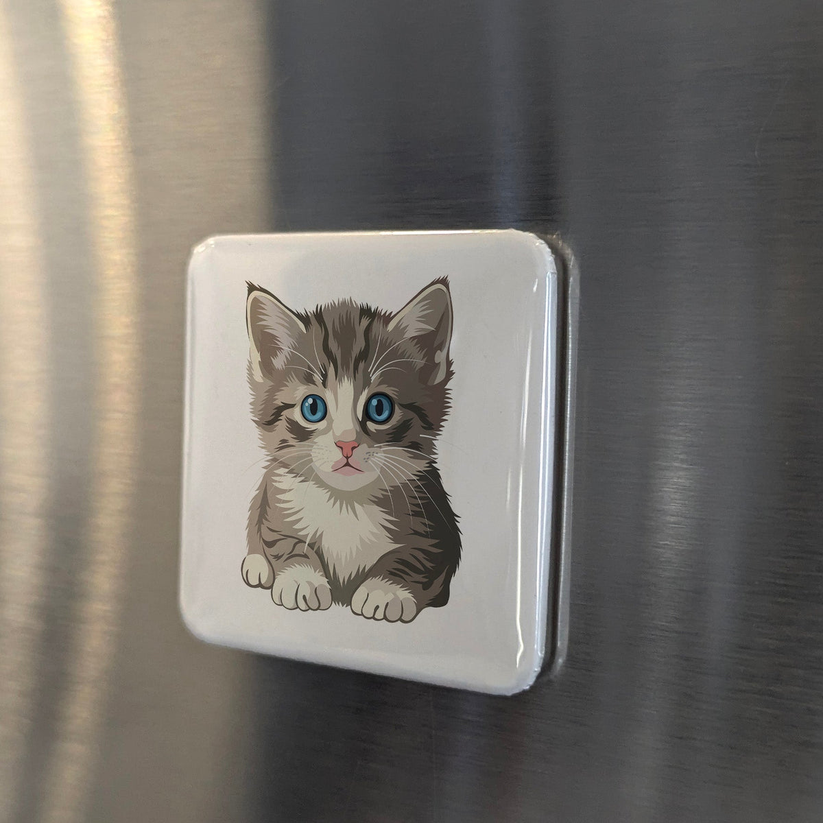 Blue-Eyed Kitten Magnet | Little Paws | 2×2 | Made in Canada - PhiloPerse