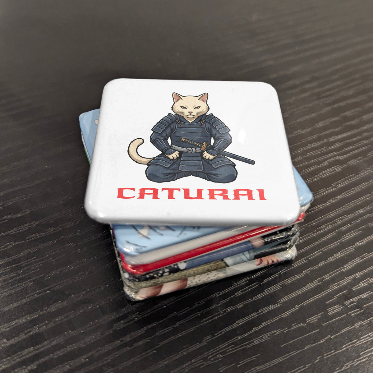 Caturai Samurai Cat Magnet | The Way of the Paw | 2×2 | Made in Canada - PhiloPerse