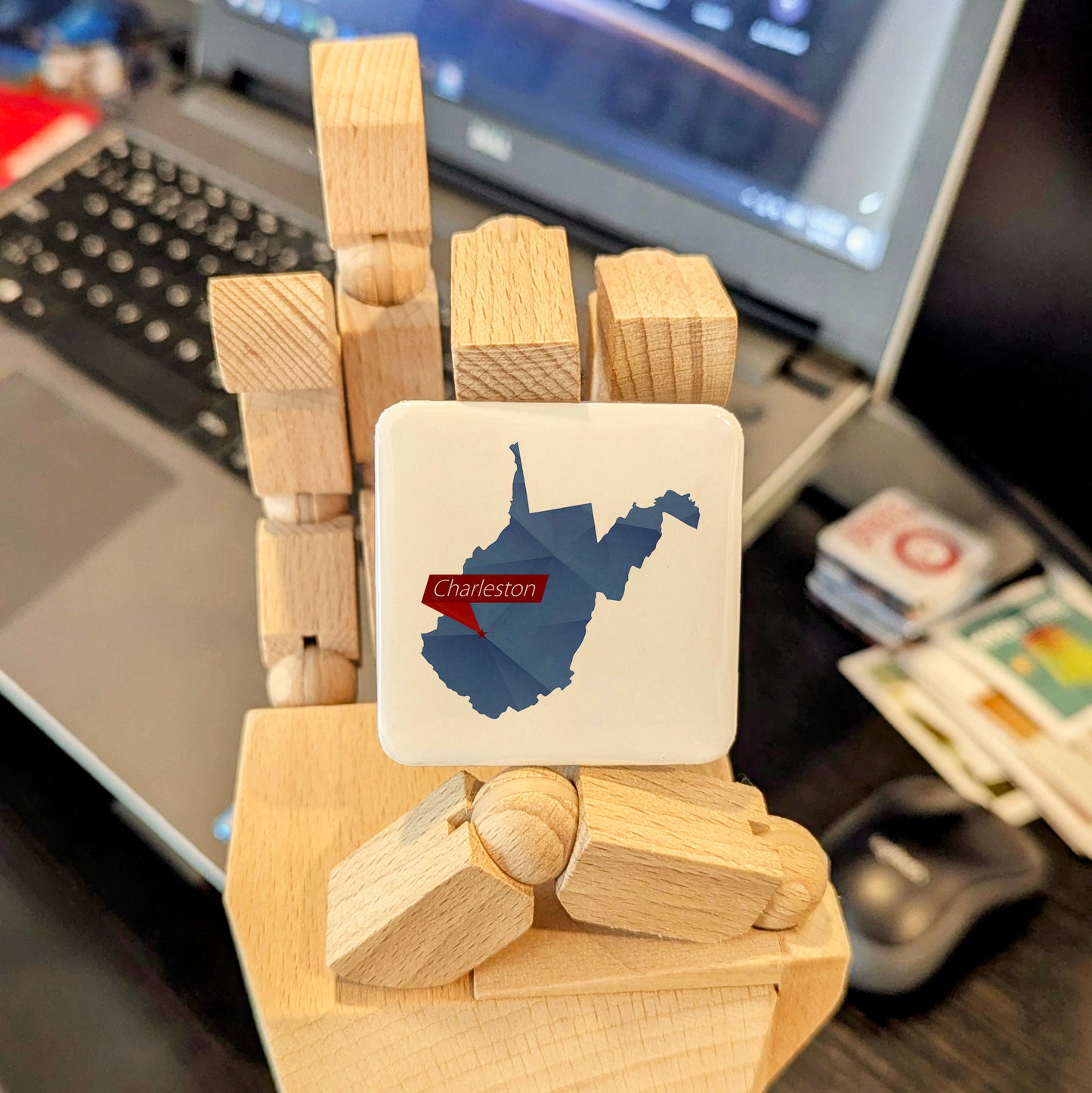 Charleston West Virginia Magnet | State Map | 2×2 | Made in Canada - PhiloPerse
