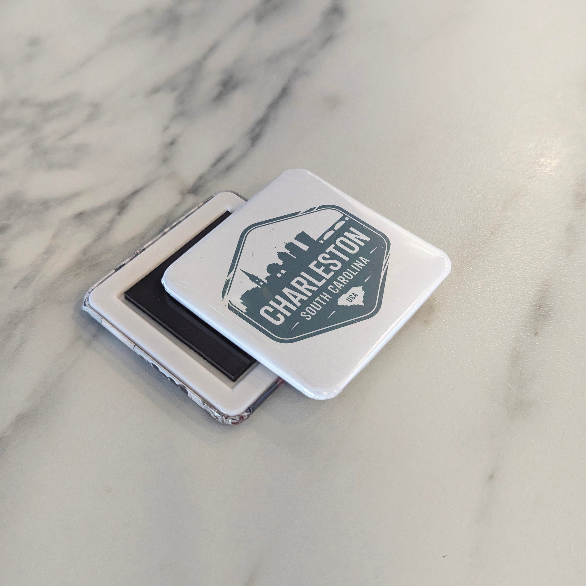 Charleston South Carolina Magnet | Skyline Badge | 2×2 | Made in Canada - PhiloPerse