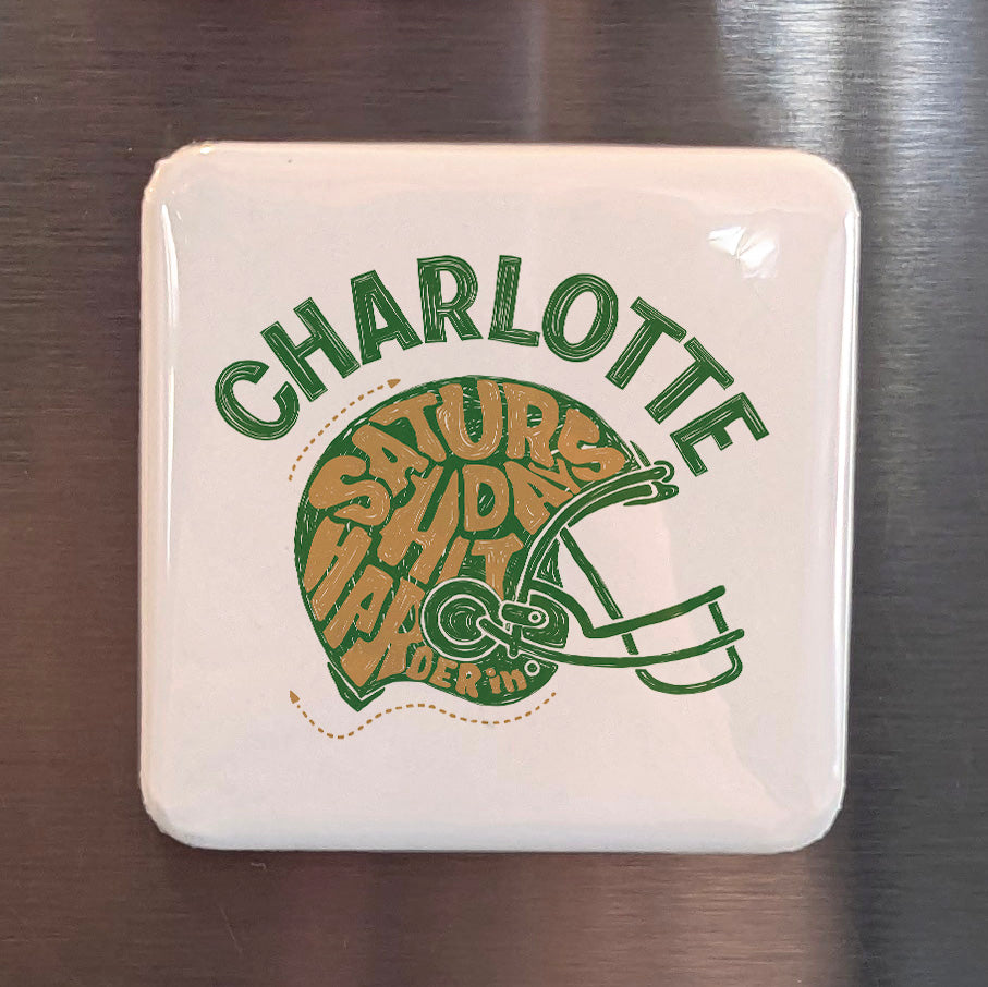 Charlotte North Carolina Magnet | Saturday Habit | 2×2 | Made in Canada - PhiloPerse