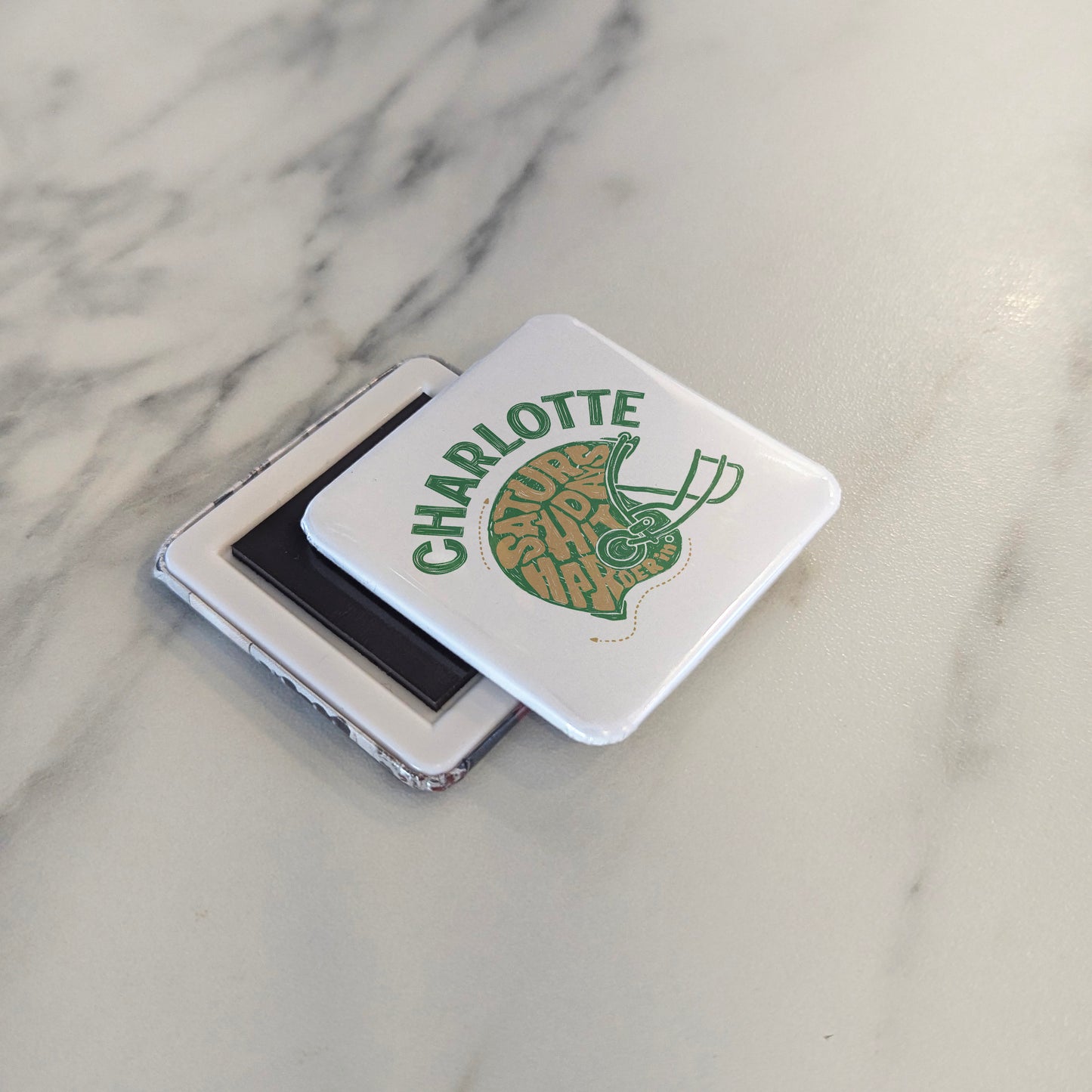 Charlotte North Carolina Magnet | Saturday Habit | 2×2 | Made in Canada - PhiloPerse