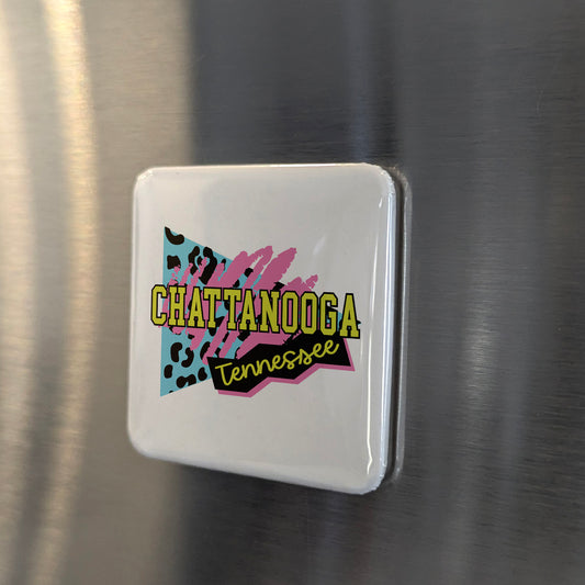 Chattanooga Tennessee Magnet | Retro 90s Vibes | 2×2 | Made in Canada - PhiloPerse