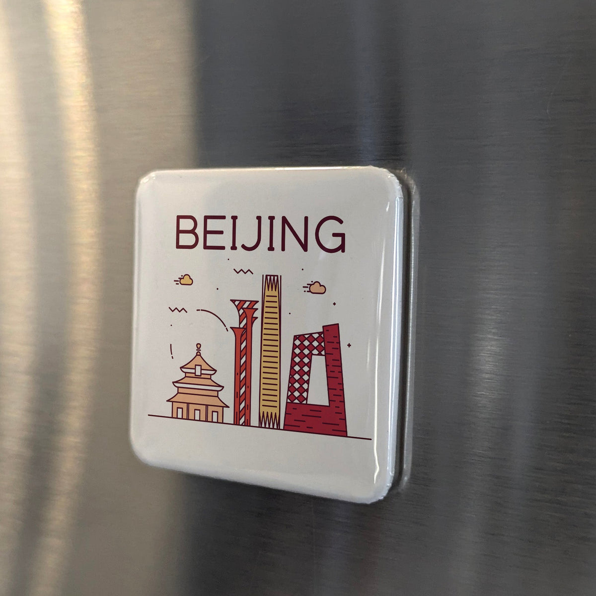 Beijing China Asia Magnet | Imperial Capital of the Middle Kingdom | 2x2 | Made in Canada