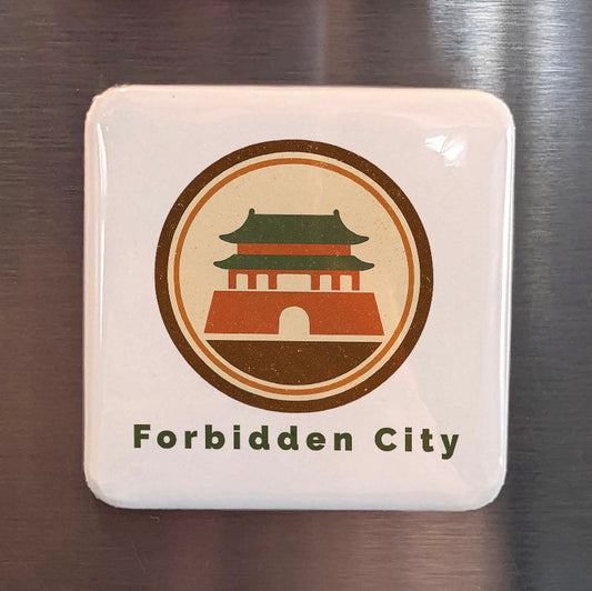 Imán China Asia | Ciudad Prohibida Corazón del Reino Medio | 2x2 | Hecho en Canadá